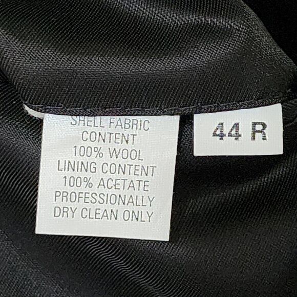 Trieste Mens Wool Herringbone Sport Coat Size 44R Gray Blazer Jacket 2-Button - Picture 7 of 8